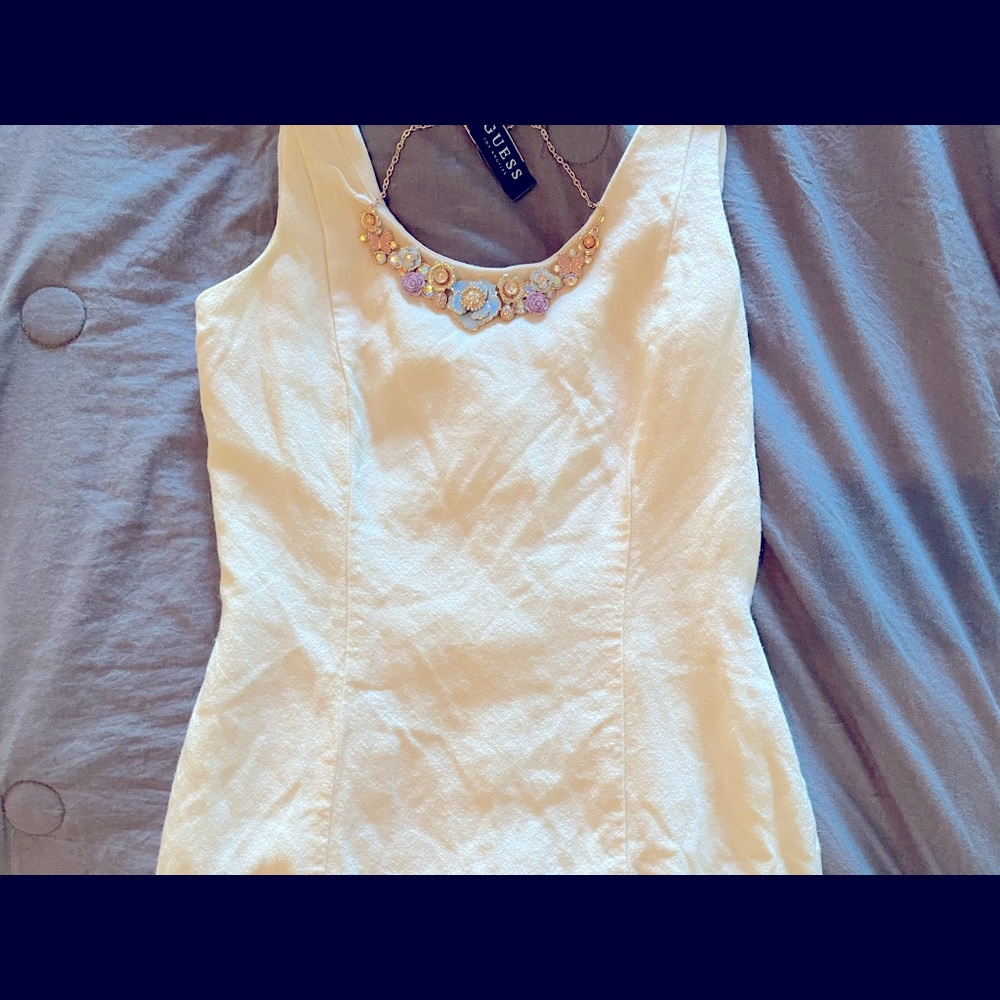 THE LIMITED Vintage cream colored summer dress size 2 - Picture 3 of 7